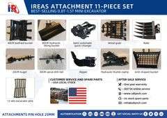 New IREAS Mini Skid Attachment 11- Piece Set