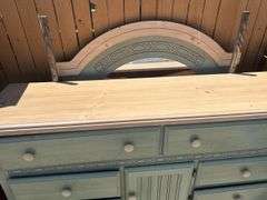 Painted Wood Dresser with Mirror