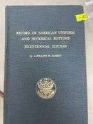 Record of American Uniform and Historical Buttons Book - Bicentennial Edition