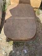 Woven Wood Picnic Basket with Lid
