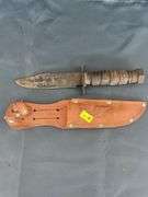 Well-Used Fixed Blade Knife with Sheath