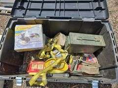 Large Storage Tote with Mess Kit, Straps, and Tool Box