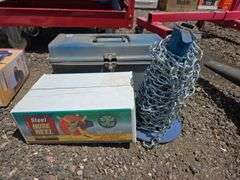 Toolbox with Sockets and Wrenches & Steel Hose Reel