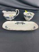 Adderley Fine Bone China Cream, Sugar, and Tray Set - Tartan