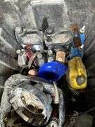 Tough box containing miscellaneous automotive fluids, and tools