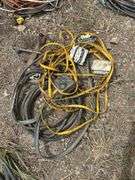 Variety of extension cords and jumper cables