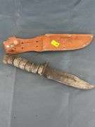 Well-Used Fixed Blade Knife with Sheath