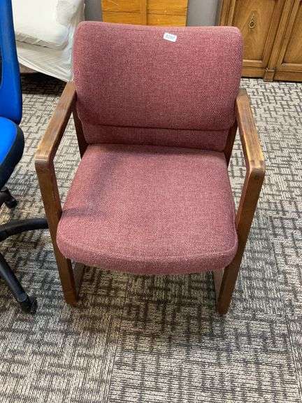 Upholstered wooden chair image