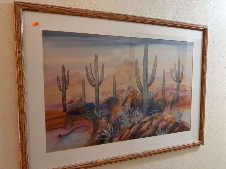 Desert Landscape with Saguaros “ Sonoran Sunrise” image
