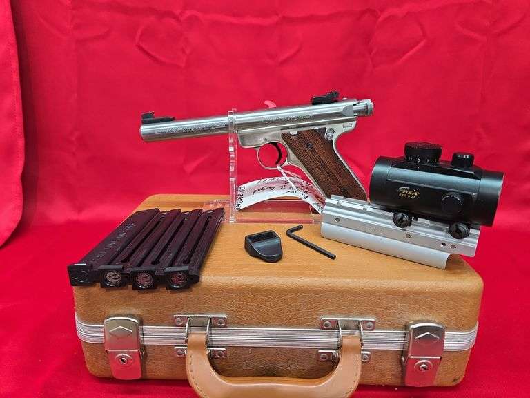 Ruger Mark 2 Target .22LR w/ Case, BSA Red Dot, 5 Magazines image