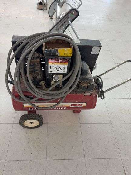 Macha force Sanborn air compressor three-quarter horsepower image