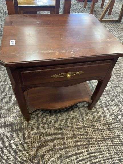 Wooden nightstand with drawer image