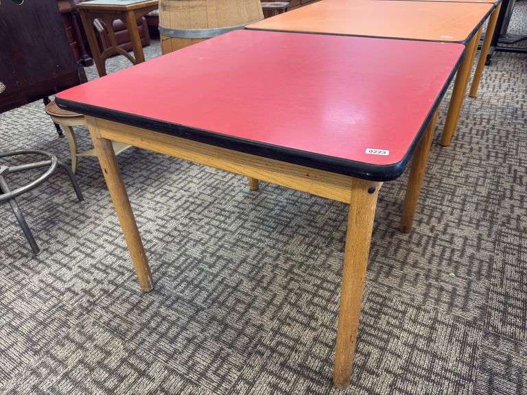 36x36 wooden table from the Boys dining hall at the Abbey image