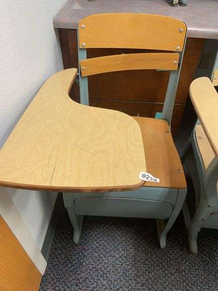Antique school desk image