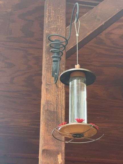 Glass hummingbird feeder image
