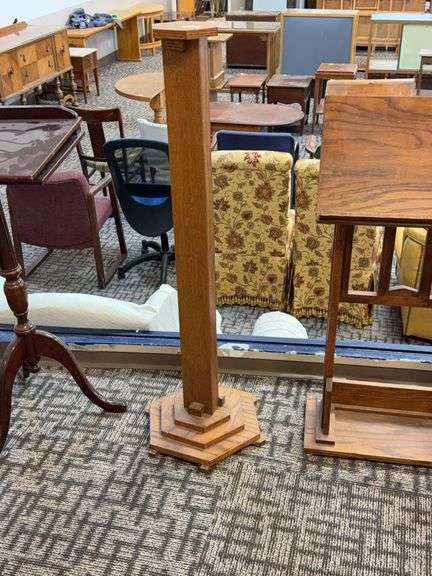 Wooden Octagon Pedestal Stand image