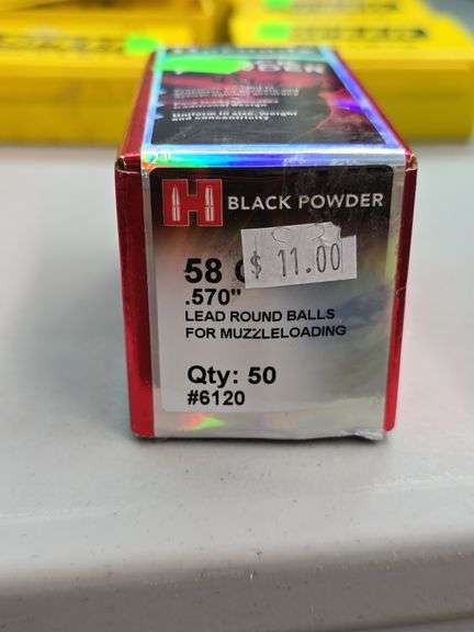 Mostly Full Box of Hornady 58 Cal Round Ball Bullets image