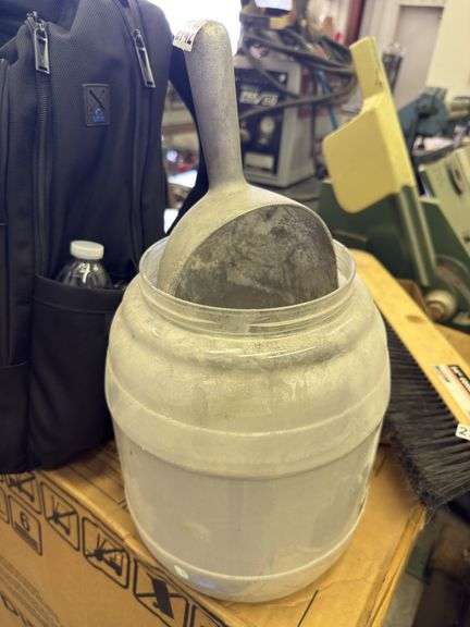 Plastic jug, grey power with large aluminum scoop image