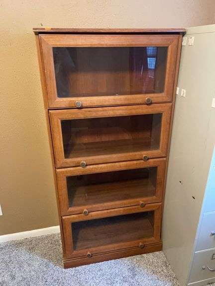 Floor shelf bookcase with doors image