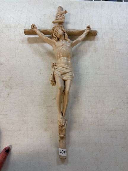 Heavy Cast Crucifix with Ivory-Tone Finish image