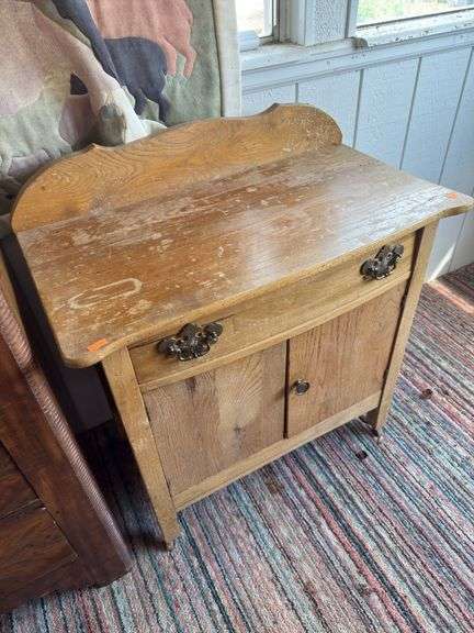 Wooden distressed cabinet image