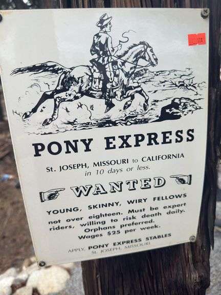 Pony express sign image