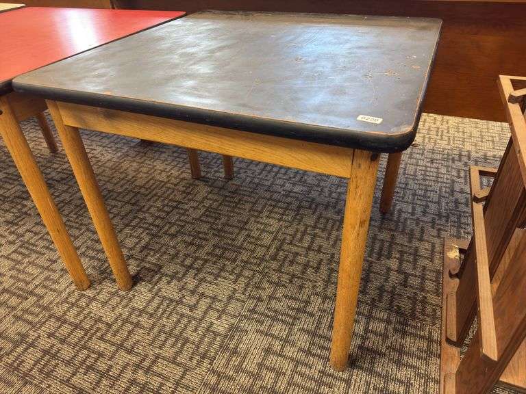 36x36 wooden table from the Boys dining hall at the Abbey image