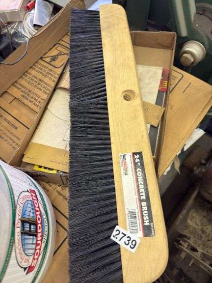 24” concrete brush, sand paper, cutting discs image