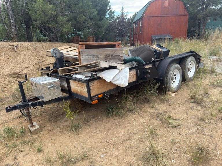 14’ flat bed trailer image