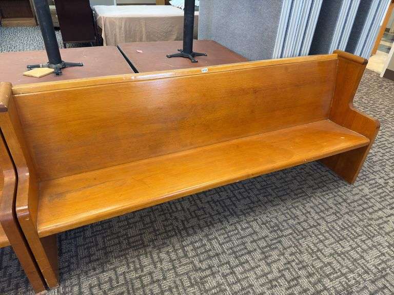 Original church pew from the choir loft of the  chapel at the abbey image
