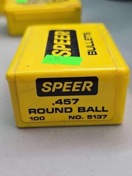 Speer. 457 Round Ball Bullets, NIB image
