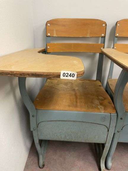 Antique school desk image
