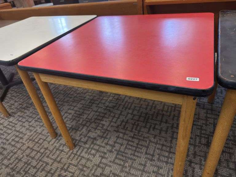 36x36 wooden table from the Boys dining hall at the Abbey image