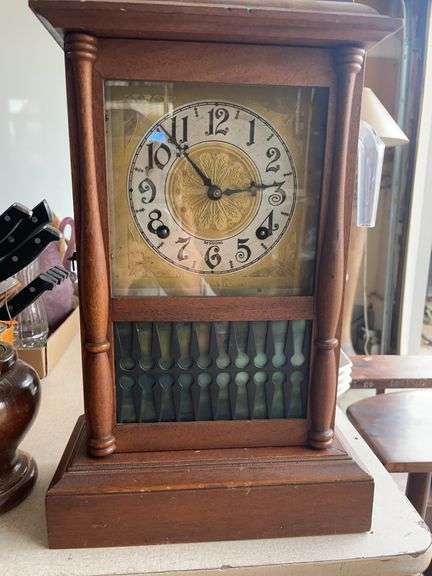 Vintage wooden clock image