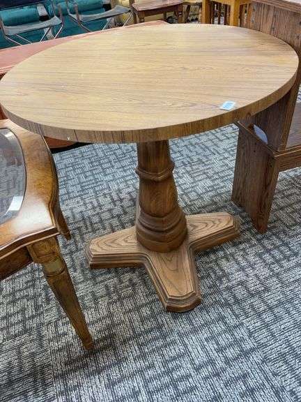Round wooden table image
