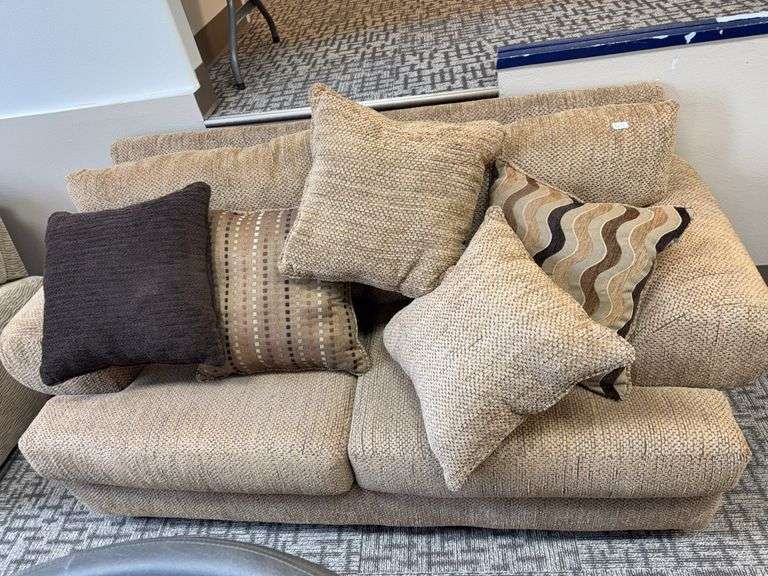 Couch with pillows image