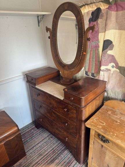 Dresser with Tilting Mirror and Marble Inset image