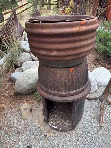 Cast iron stove planter image