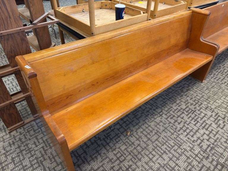 Original church pew from the choir loft of the  chapel at the abbey image