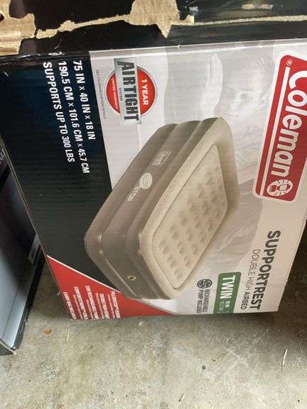 Coleman inflatable mattress and pump image