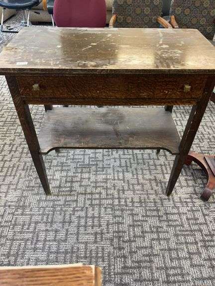 Wooden one drawer hall table image