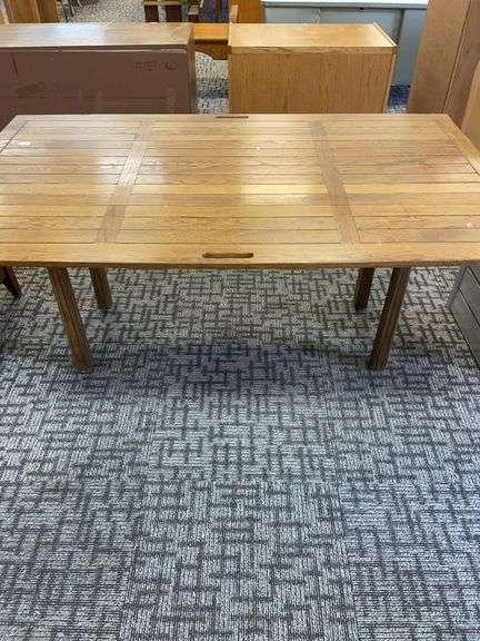 Folding oak table image