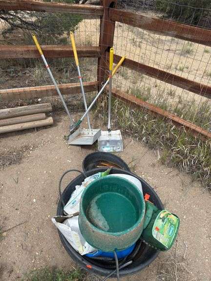 Scoops and rakes, water warmers, bowls image