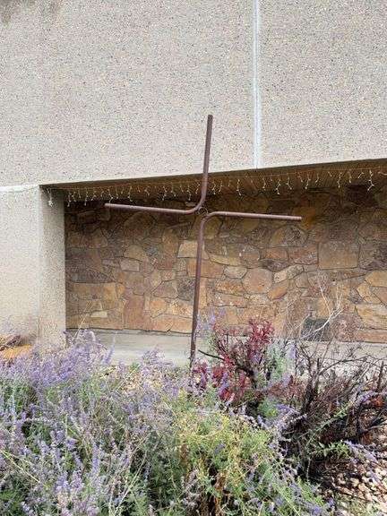 Cross metal art from Abbey grounds image