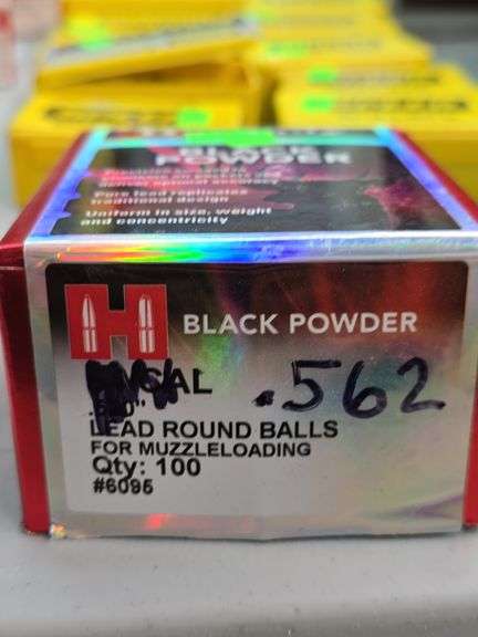 Half Full Box of Hornady. 562 Round Ball Bullets image