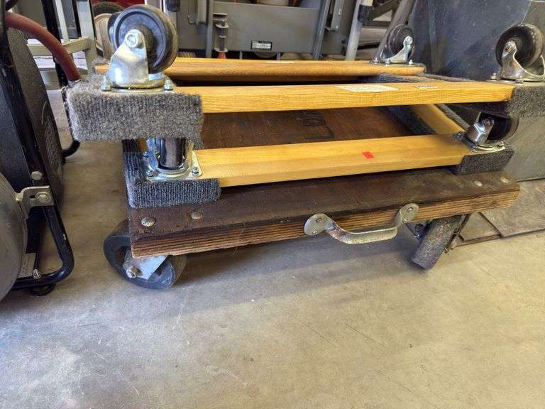 Two four-wheel furniture, dollies and industrial grade four-wheel dolly image