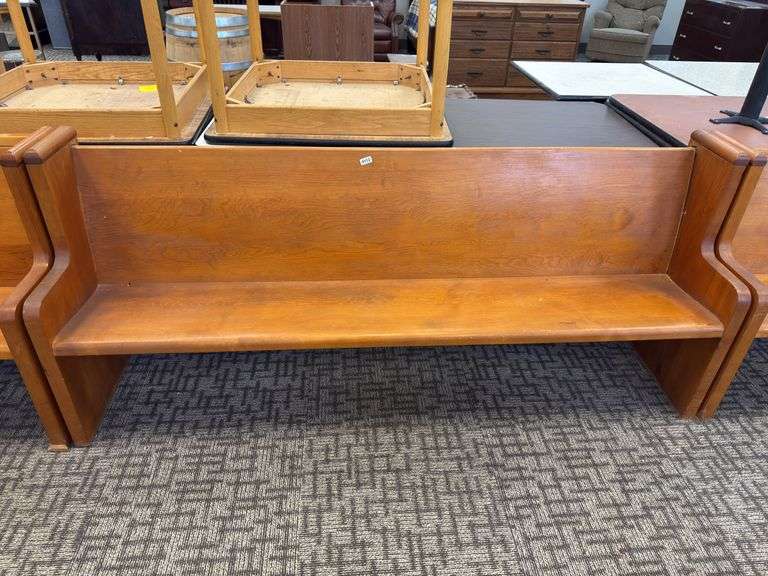 Original church pew from the choir loft of the  chapel at the abbey image