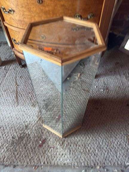 Hexagon mirrored plant stand image