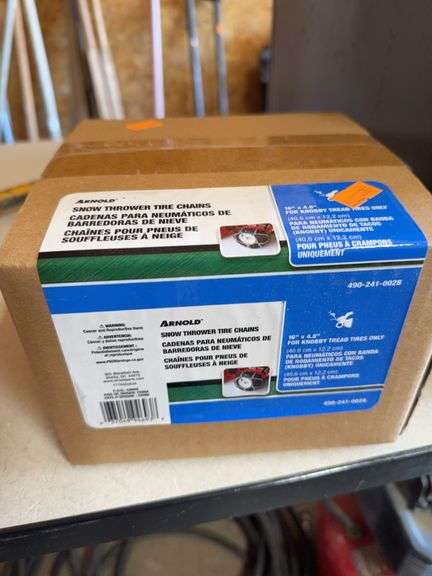 Arnold s ow thrower tire chains for knobby thread tires only image