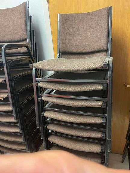 Stack of 10 VIRCO event center chairs image